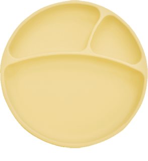 Minikoioi Puzzle Plate Yellow sektoriteks jagatud taldrik iminapaga 1 tk