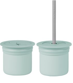 Minikoioi Sip+Snack Set комплект за хранене за деца River Green / Powder Grey 1 бр.