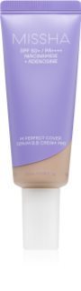 Missha M Perfect Cover Serum BB Cream Pro Perfecting BB Cream for Even Skin Tone SPF 50+