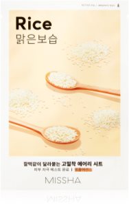 Missha Airy Fit Rice arcmaszk tisztító és frissítő hatással 19 g