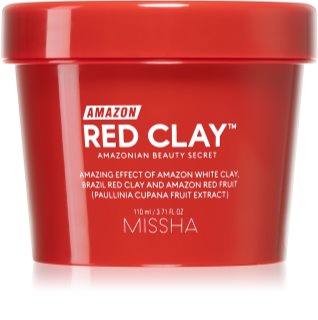 Missha Amazon Red Clay™ maseczka oczyszczająca redukująca sebum i zmniejszająca pory z glinką 110 ml