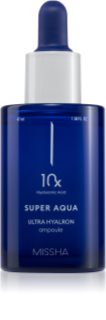 Missha Super Aqua 10x Ultra Hyalron Ampoule intensive skin hydrating serum with soothing effect 47 ml