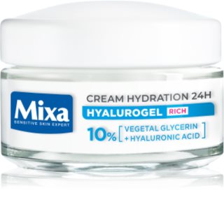 MIXA Hyalurogel Rich hialuonsavval gazdagított intenzív hidratáló krém száraz bőrre 50 ml