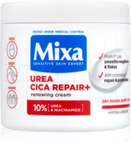 MIXA Urea Cica Repair+ creme corporal regenerador para pele muito seca 400 ml