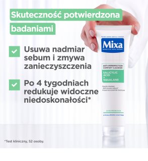 Mixa Anti-Imperfection Comfort Cleanser oczyszczający żel do twarzy przeciw niedoskonałościom skóry trądzikowej 150 ml