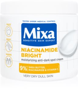 MIXA Niacinamide Bright creme corporal para iluminação e hidratação 400 ml