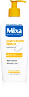 MIXA Niacinamide Bright leite corporal para iluminação e hidratação 250 ml