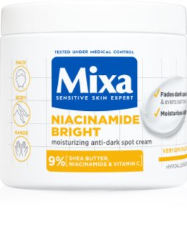 MIXA Niacinamide Bright intenzíven hidratáló krém a sötét foltok ellen 400 ml