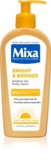 Mixa Bright & Bronze tápláló testápoló krém a fokozatos barnulásért 250 ml
