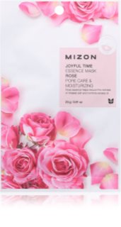 Mizon Joyful Time Rose kosteuttava kangasnaamio ihohuokosten supistamiseen 23 g