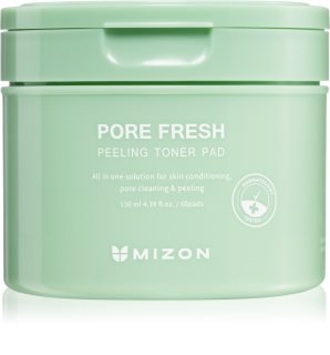 Mizon Pore Fresh Pīlinga kokvilnas plāksnītes jutīgai ādai ar noslieci uz akni 60 gab.