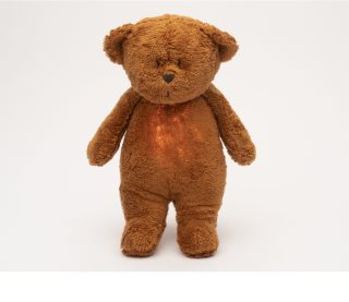 Moonie The Humming Friend 2.0 Organic Caramel miega rotaļlieta ar melodiju 1 gab.