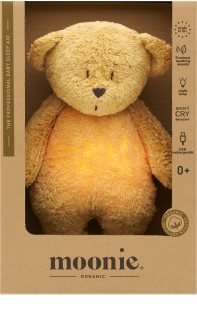 Moonie Bear 2.0 Organic Honey przytulanka do spania z melodią 1 szt.