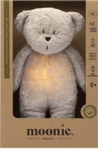 Moonie Bear 2.0 Organic Grey przytulanka do spania z melodią 1 szt.