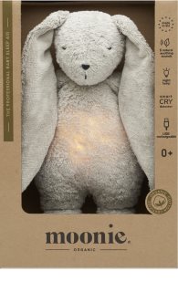 Moonie The Humming Friend 2.0 Organic Grey przytulanka do spania z melodią 1 szt.