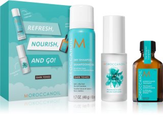 Moroccanoil Refresh, Nourish, and Go! (Dark Tones) zestaw dla ciemnych włosów dla kobiet