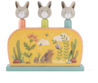 MOULIN ROTY Wooden Pop Up Toy Trois Petits Lapins παιχνίδι pop up 12m+ 1 τμχ