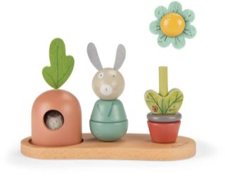 MOULIN ROTY Wooden Stack Up Toy Trois Petits Lapins παιχνίδι δραστηριοτήτων από ξύλο 12m+ 1 τμχ