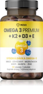 Movit Energy Omega 3 Premium +K2+D3+E tobolky pro normální činnost srdce a mozku 90 cps