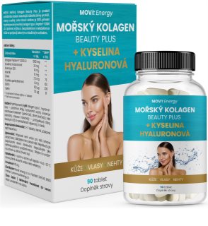 Movit Energy Mořský kolagen Beauty Plus s kyselinou hyaluronovou tablety pro vlasy, nehty a pokožku 90 tbl