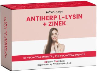 Movit Energy AntiHerp L-Lysin + Zinek tablety pro podporu imunitního systému, krásnou pleť a nehty 30 tbl