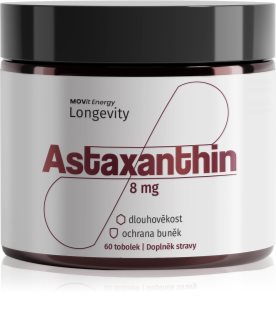 Movit Energy Energy Astaxanthin 8 mg Dlouhověkost tobolky pro udržení energie a kognitivní výkonnosti 60 cps