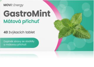 Movit Energy GastroMint žvýkací měkké tobolky pro podporu trávení příchuť Mint 40 ks