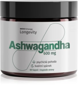 Movit Energy Longevity Ashwagandha 600 mg kapsle pro psychickou pohodu 60 cps