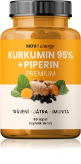Movit Energy Kurkumin 95% + Piperin Premium kapsle pro podporu imunity a zažívání 60 cps