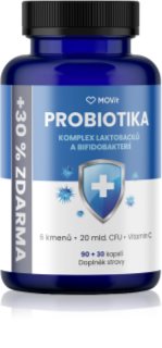 Movit Energy Probiotika komplex laktobacilů a bifidobakterií komplexné probiotikum s vitamínom C 120 cps