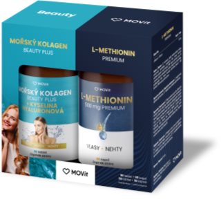 Movit Energy Beauty Mořský Kolagen & Methionin sada pre krásne vlasy, pleť a nechty