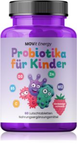 Movit Energy Probiotika für Kinder Lutschtabletten mit Probiotika Geschmack Raspberry 78 g