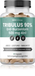 Movit Energy Tribulus 90% Erd-Burzeldorn 500 mg 4in1 Kapseln zur Erhaltung von Energie und kognitiver Leistungsfähigkeit 102 g