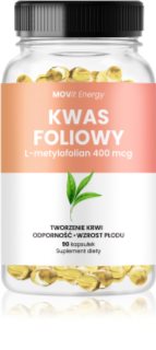 Movit Energy Kwas Foliowy L-metylofolian 400 mcg kapsułki z kwasem foliowym 90 caps.