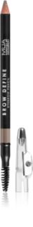 MUA Makeup Academy Brow Define pitkäkestoinen kulmakynä mukana harja
