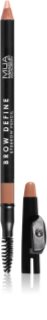 MUA Makeup Academy Brow Define Långvarig ögonbrynspenna med borste Skugga Fair 1,2 g