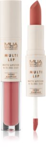 MUA Makeup Academy Multi Lip Nude Edition dugotrajni ruž i sjajilo za usne duo nijansa Bloom 3.2 g