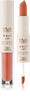 MUA Makeup Academy Multi Lip Nude Edition langlebiger, glänzender Lippenstift Duo