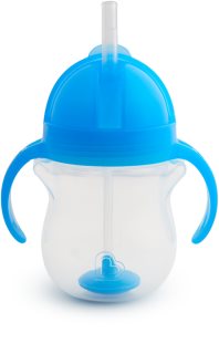 Munchkin Click Lock™ Tip & Sip чаша със сламка с тежест Blue 6 m+ 207 мл.