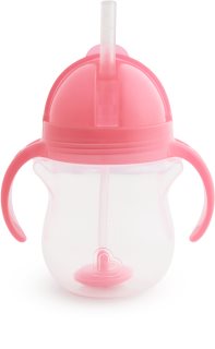 Munchkin Click Lock™ Tip & Sip hrnček s rúrkou so závažím Pink 6 m+ 1 ks