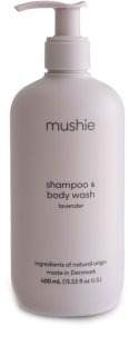 Mushie Organic Baby sprchový gél a šampón 2 v 1 pre deti Lavender 400 ml