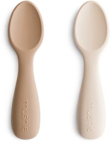 Mushie Toddler Starter Spoons лъжичка Natural/ Shifting Sand 12m+ 2 бр.