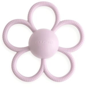 Mushie Rattle Teether Toy гризалка с дрънкалка Soft Lilac 1 бр.