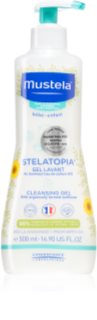 Mustela Bébé Stelatopia почистващ и миещ гел за деца и бебета за суха към атопична кожа 500 мл.