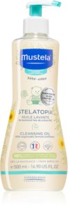 Mustela Bébé Stelatopia детско масло за вана и тяло за атопична кожа 500 мл.