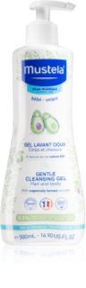 Mustela Bébé Bain čistiaci gél na vlasy a telo pre deti 500 ml