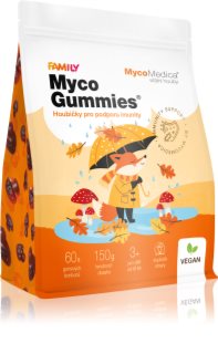 MycoMedica MycoGummies gumoví medvídci s extrakty z vitálních hub 60 ks