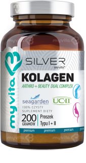 MyVita Silver Kolagen Arthro + Beauty proszek typ I + II proszek do odżywienia stawów i chrząstek 200 g