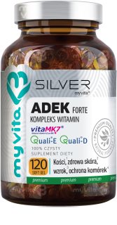 MyVita Silver ADEK Forte kompleks witamin kapsułki miękkie z kompleksem multiwitaminowym 120 caps.
