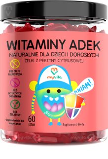 MyVita Naturalne Żelki witamina ADEK miękkie kapsułki do żucia z kompleksem multiwitaminowym